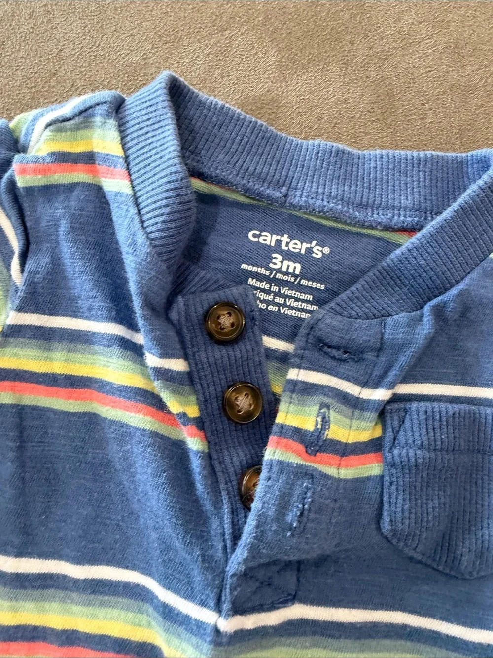 Carter's Navy Shark Print & Blue Striped Two-Pack Rompers Summer